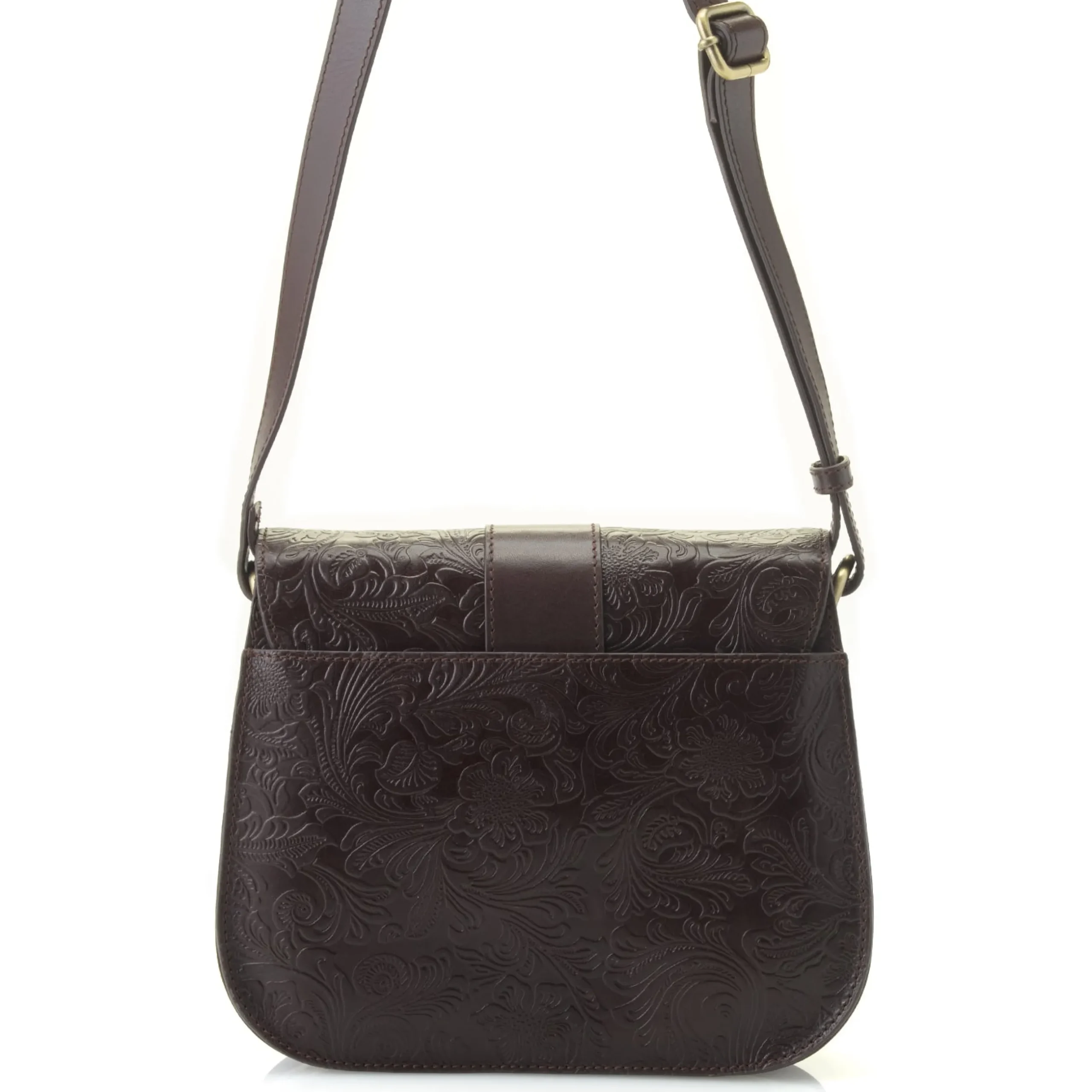 reese_tooled_leather_saddle_crossbody_bag_2.webp Sale J. W. Hulme Co Reese Tooled Leather Saddle Crossbody Bag Brown